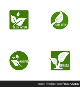 Green nature logo vector template