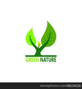 Green nature logo vector template