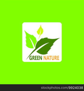 Green nature logo vector template