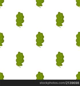 Green oak leaf pattern seamless background texture repeat wallpaper geometric vector. Green oak leaf pattern seamless vector