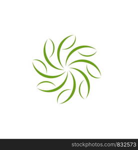 Green Ornamental Flower Logo Template Illustration Design. Vector EPS 10.
