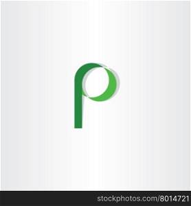green p letter symbol logotype vector element icon sign