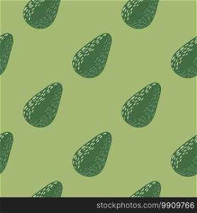 Green palette tones seamless vegetarian pattern with avocados. Diagonal fruits ornament. Food backdrop. Designed for wallpaper, textile, wrapping paper, fabric print. Vector illustration.. Green palette tones seamless vegetarian pattern with avocados. Diagonal fruits ornament. Food backdrop.