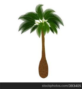 Green palm icon. Cartoon illustration of green palm vector icon for web. Green palm icon, cartoon style