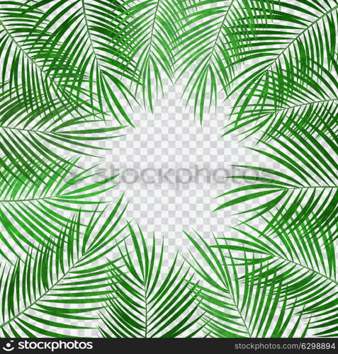 green Palm Leaf Vector Background Illustration EPS10. Palm Leaf Vector Background Illustration