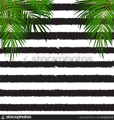 Green Palm Leaf Vector Background Illustration EPS10. Palm Leaf Vector Background Illustration
