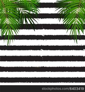 Green Palm Leaf Vector Background Illustration EPS10. Palm Leaf Vector Background Illustration