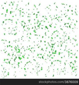Green Paper Confetti Isolated on White Background.. Green Paper Confetti