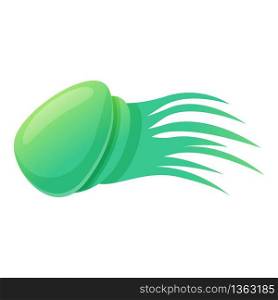 Green parasite icon. Cartoon of green parasite vector icon for web design isolated on white background. Green parasite icon, cartoon style
