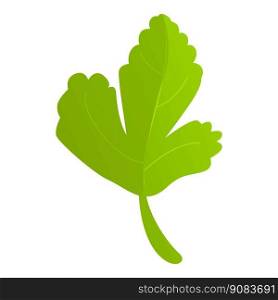 Green parsley icon cartoon vector. Plant leaf. Herb fresh. Green parsley icon cartoon vector. Plant leaf