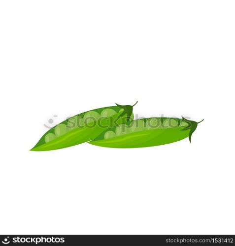 Green pea pods cartoon vector illustration. Healthy and nutritious vegetable flat color object. Wholesome nutrition. Source of organic protein and vitamins isolated on white background . ZIP file contains: EPS, JPG. If you are interested in custom design or want to make some adjustments to purchase the product, don&rsquo;t hesitate to contact us! bsd@bsdartfactory.com. Green pea pods cartoon illustration