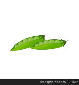 Green pea pods cartoon vector illustration. Healthy and nutritious vegetable flat color object. Wholesome nutrition. Source of organic protein and vitamins isolated on white background . ZIP file contains: EPS, JPG. If you are interested in custom design or want to make some adjustments to purchase the product, don&rsquo;t hesitate to contact us! bsd@bsdartfactory.com. Green pea pods cartoon illustration