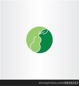 green pear fruit logo