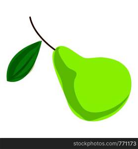 Green pear icon. Cartoon of green pear vector icon for web design isolated on white background. Green pear icon, cartoon style