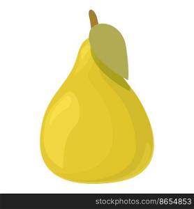 Green pear icon cartoon vector. Food art. Garden element. Green pear icon cartoon vector. Food art
