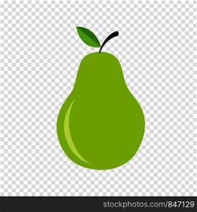 Green Pear vector icon in flat design on transparent background. Eps10. Green Pear vector icon in flat design on transparent background
