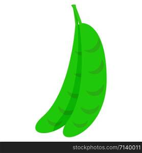 Green peas icon. Flat illustration of green peas vector icon for web design. Green peas icon, flat style