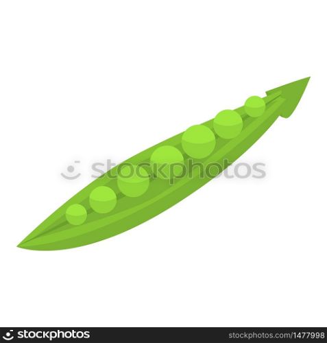 Green peas icon. Isometric of green peas vector icon for web design isolated on white background. Green peas icon, isometric style