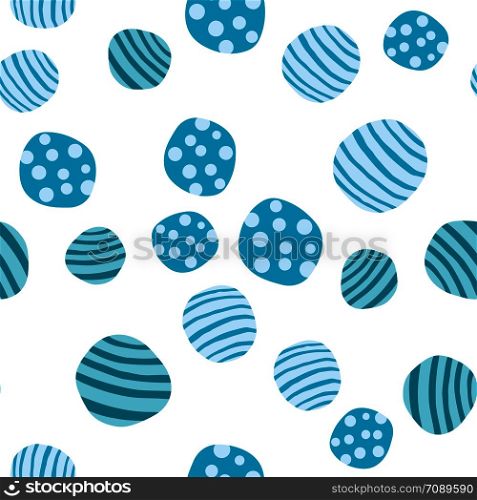 Green pebble seamless pattern on white background. Hand drawn stones wallpaper. Abstract geometric dotted texture. Vector illustration. Abstract pebble seamless pattern. Hand drawn stones wallpaper.