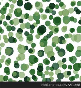 Green pebble seamless pattern on white background. Random geometric dotted wallpaper. Chaotic stones backdrop. Vector illustration. Green pebble seamless pattern on white background. Random geometric dotted wallpaper.