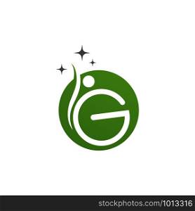 Green people health letter g logo