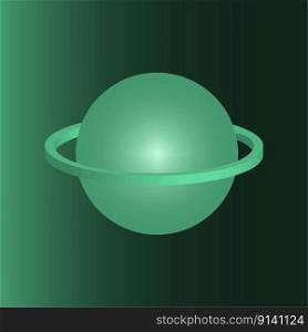 Green planet ring. Space travel. Funny magic cartoon. Vector illustration. EPS 10.. Green planet ring. Space travel. Funny magic cartoon. Vector illustration.