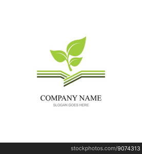 green plant farm vector logo concept