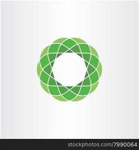 green polygon circle icon abstract background design