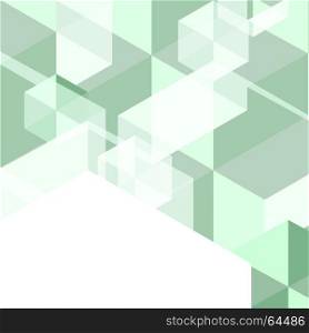 Green polygon created abstract background, stock vector