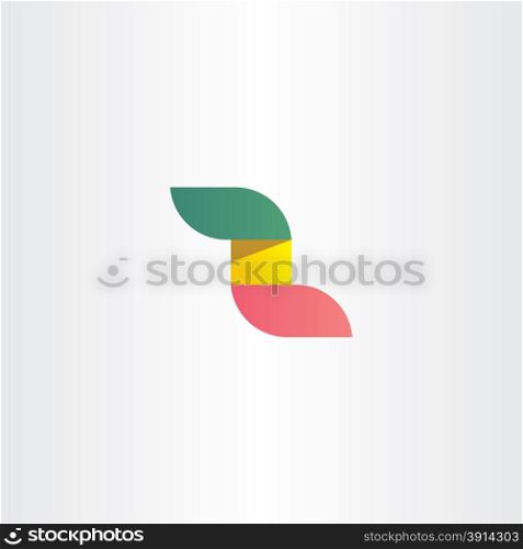 green red and yellow letter z vector logo design