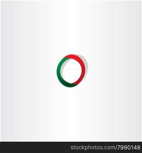 green red logo letter o symbol icon