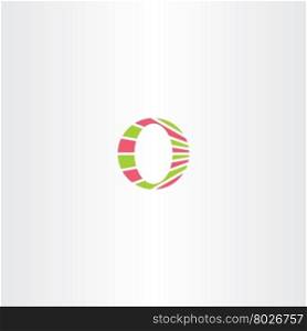 green red o letter o icon element vector