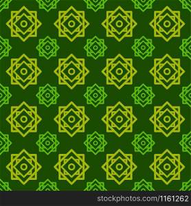 green religion mosaic ornament seamless pattern