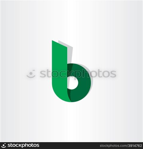 green ribbon letter b symbol logo design&#xA;