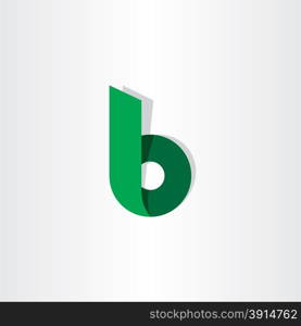 green ribbon letter b symbol logo design&#xA;