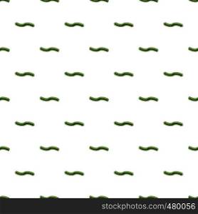 Green rod shaped virus pattern seamless repeat in cartoon style vector illustration. Green rod shaped virus pattern