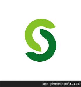 Green S Letter Abstract Logo Template Illustration Design. Vector EPS 10.