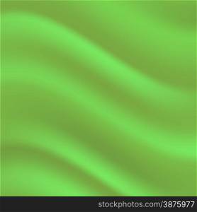 Green Satin Wave Background. Soft Green Textile Pattern.. Wave Background