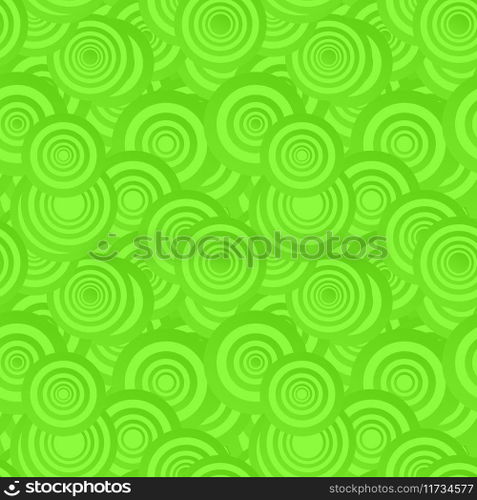 Green seamless circle pattern background Vector Image