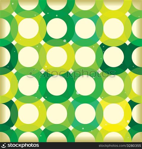 green seamless tile pattern background with circular design