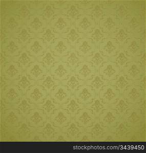 Green Seamless wallpaper pattern, vector