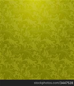 Green Seamless wallpaper pattern, vector