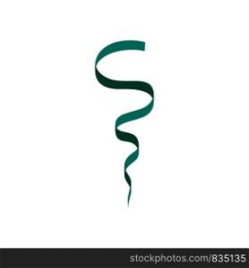 Green serpentine icon. Flat illustration of green serpentine vector icon for web isolated on white. Green serpentine icon, flat style