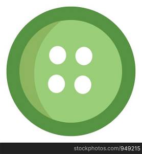 Green sewing button vector illustration