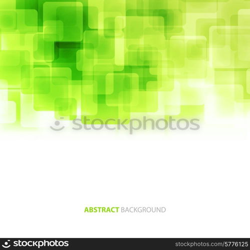 Green shiny squares shapes technical background. Vector technology design. Green shiny squares technical background. Vector