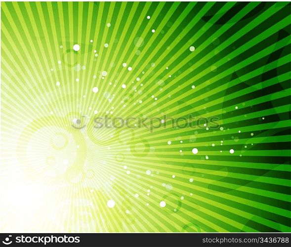 Green shiny vector background