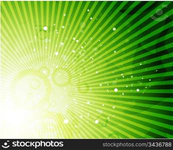 Green shiny vector background