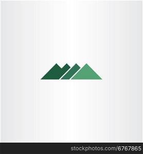 green sign mountain logo icon element symbol