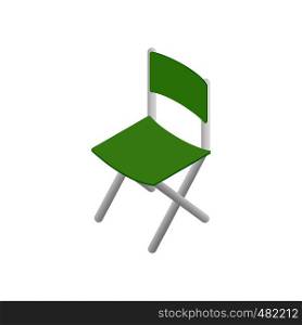 Green simple chair isometric 3d icon. Single symbol on a white background. Green chair isometric 3d icon