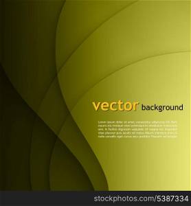 Green smooth twist light lines vector background.